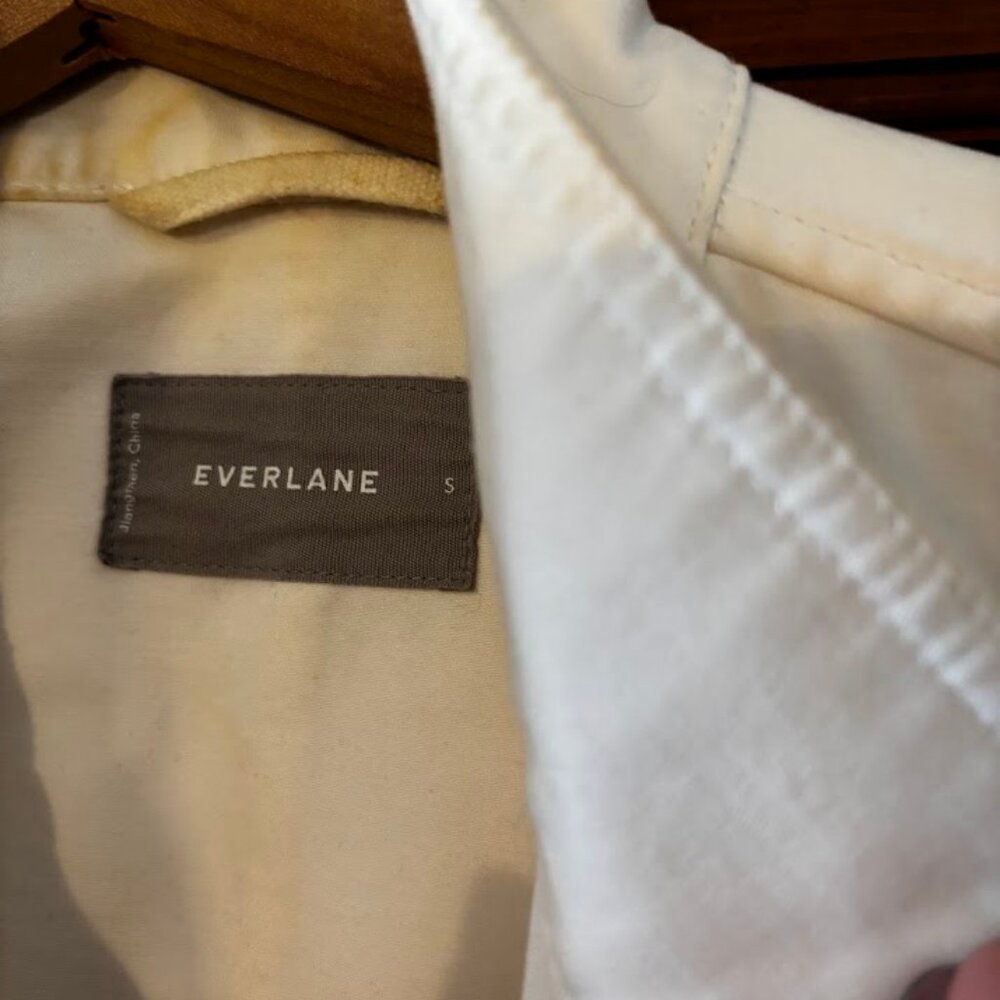 Everlane White Utility Jacket Drawstring Zip - image 3